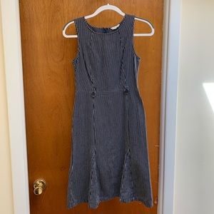 Navy & White Suiting Dress